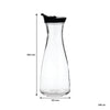 REGENT GLASS CARAFE WITH BLACK LID, 850ML