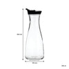 REGENT GLASS CARAFE WITH BLACK LID, 850ML (260X100MM DIA)