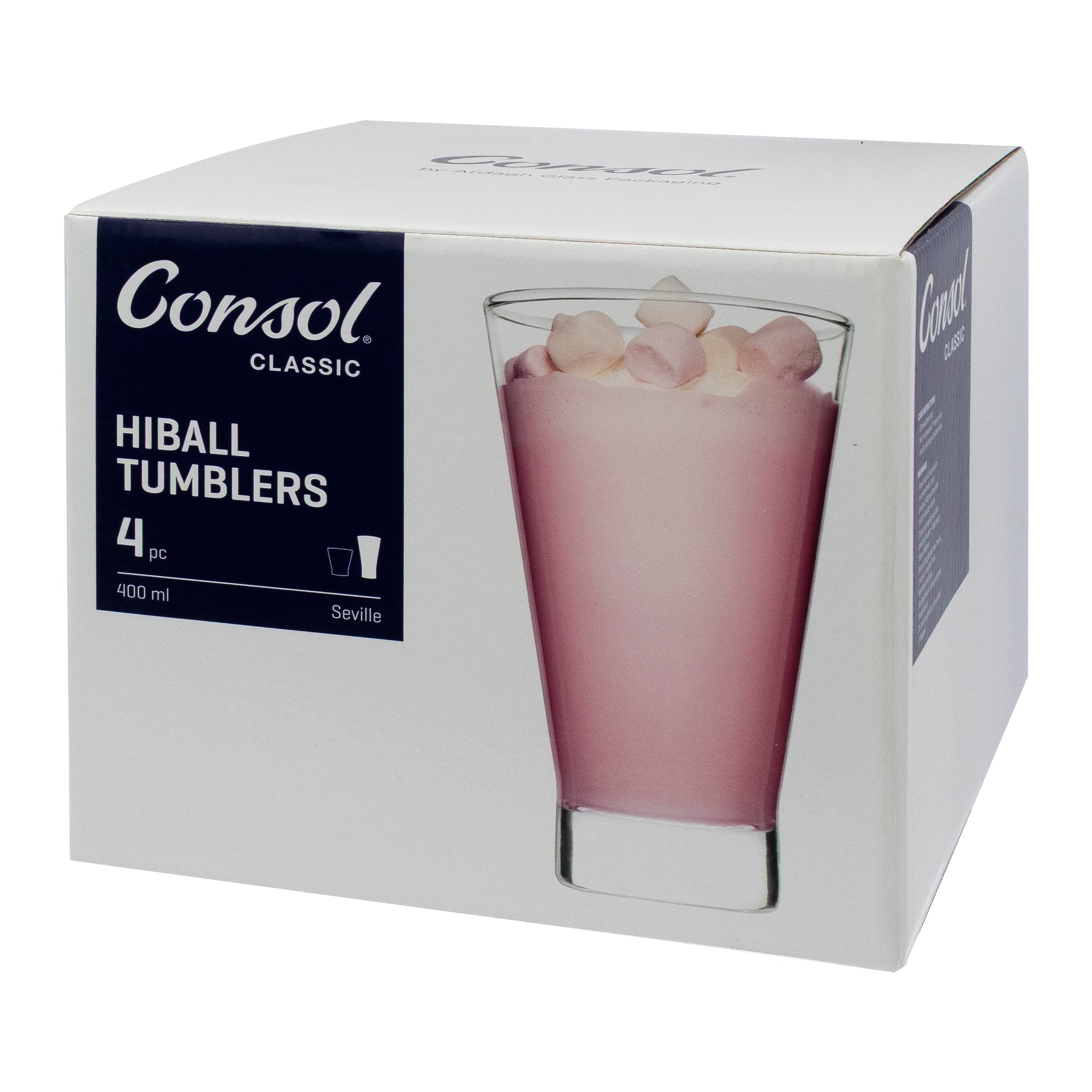 CONSOL SEVILLE HIBALL TUMBLER 4PK, 400ML