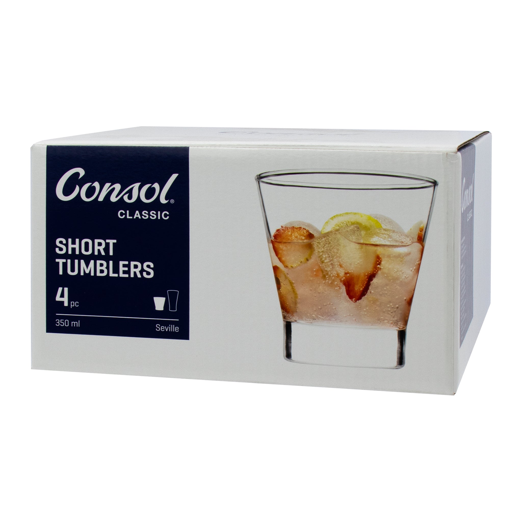 CONSOL SEVILLE WHISKEY TUMBLER 4PK, 350ML