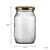 CONSOL HONEY JARS WITH GOLD LIDS 6PK, 352ML