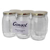 CONSOL HONEY JARS WITH GOLD LIDS 6PK, 352ML