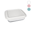 MARINEX SQUARE ROASTERS WITH COLOURED PLASTIC LIDS, 1.1L