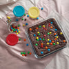 MARINEX SQUARE ROASTERS WITH COLOURED PLASTIC LIDS, 1.1L