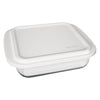 MARINEX SQUARE ROASTERS WITH COLOURED PLASTIC LIDS, 1.1L