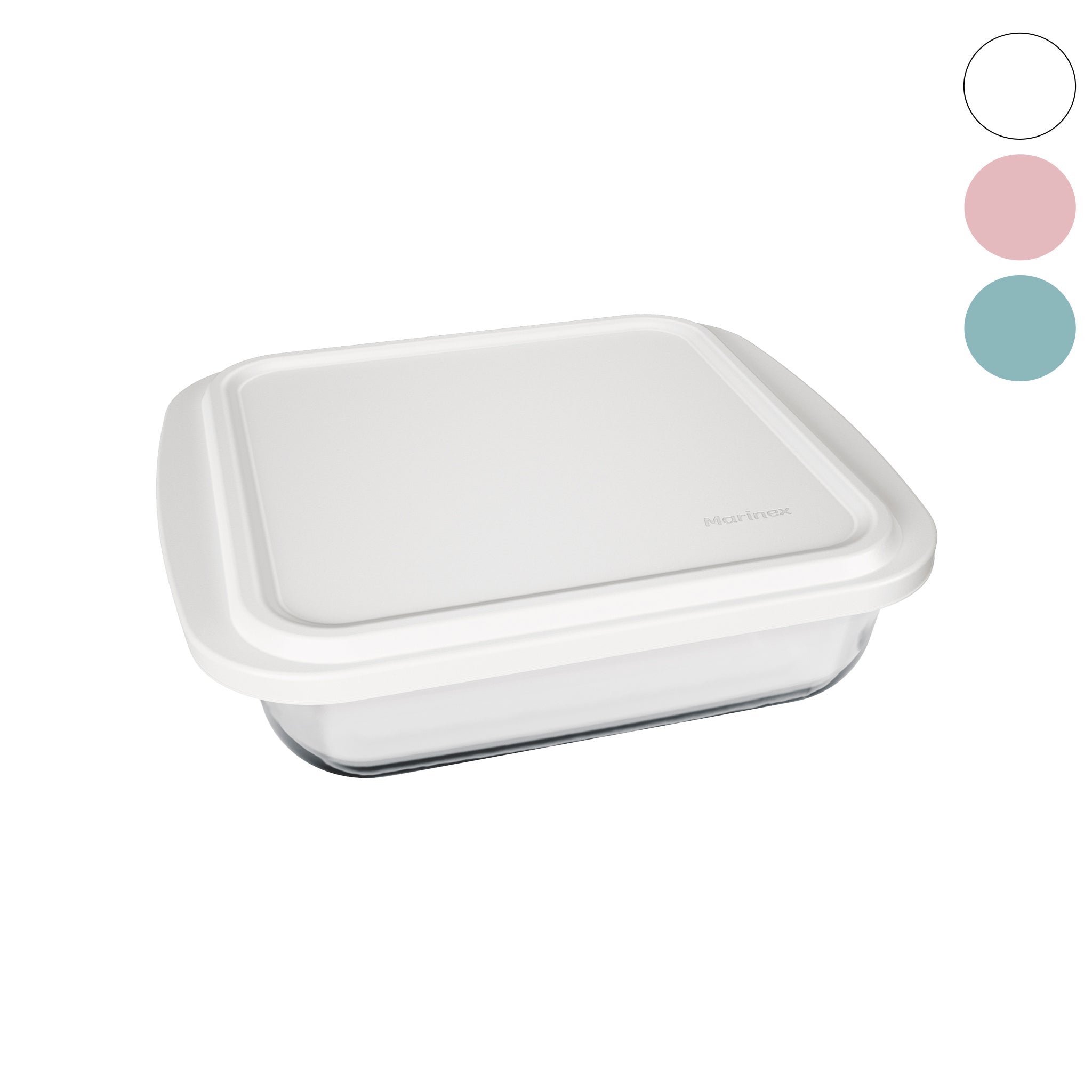 MARINEX SQUARE ROASTERS WITH COLOURED PLASTIC LIDS, 1.8L