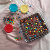 MARINEX SQUARE ROASTERS WITH COLOURED PLASTIC LIDS, 1.8L