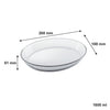 MARINEX OVAL ROASTER WITH COLOURED PLASTIC LID, 1.6LT (268X188X61MM)