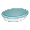 MARINEX OVAL ROASTERS WITH COLOURED PLASTIC LIDS, 2.4L