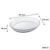 MARINEX OVAL ROASTERS WITH COLOURED PLASTIC LIDS, 2.4L