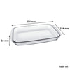 MARINEX RECT. ROASTERS WITH COLOURED PLASTIC LIDS, 1.6L