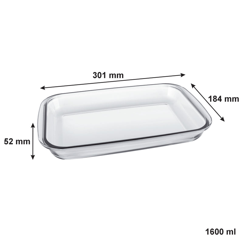MARINEX RECT. ROASTER WITH COLOURED PLASTIC LID, 1.6LT (301X184X52MM)