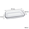 MARINEX RECT. ROASTER WITH COLOURED PLASTIC LID, 1.6LT (301X184X52MM)