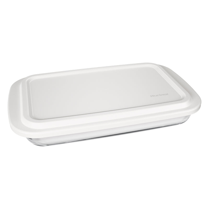 MARINEX RECT. ROASTER WITH COLOURED PLASTIC LID, 1.6LT (301X184X52MM)