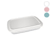 MARINEX RECT. ROASTERS WITH COLOURED PLASTIC LIDS, 2.2L