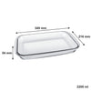 MARINEX RECT. ROASTERS WITH COLOURED PLASTIC LIDS, 2.2L