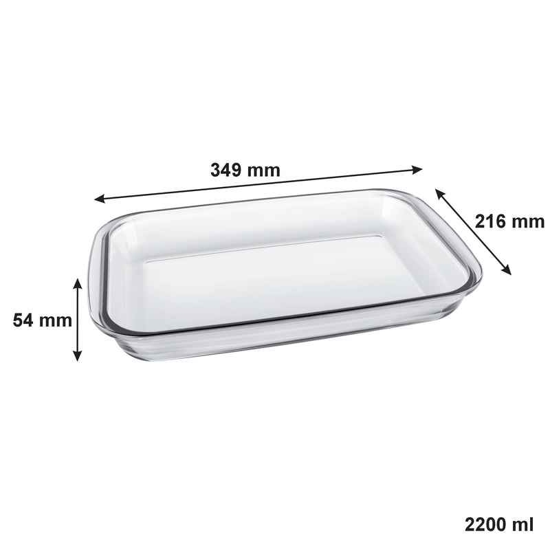 MARINEX RECT. ROASTER WITH COLOURED PLASTIC LID, 2.2LT (349X216X54MM)