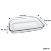 MARINEX RECT. ROASTER WITH COLOURED PLASTIC LID, 2.2LT (349X216X54MM)