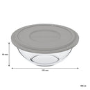 MARINEX MIXING BOWL WITH COLOURED PLASTIC LID, 500ML (60X155MM DIA)