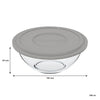 MARINEX MIXING BOWL WITH COLOURED PLASTIC LID, 500ML (60X155MM DIA)