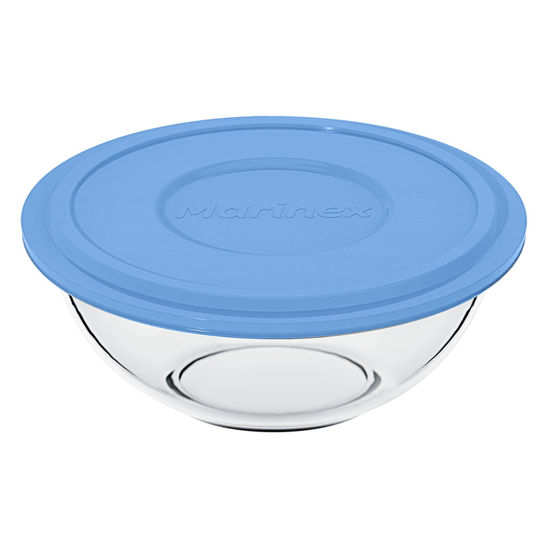 MARINEX MIXING BOWL WITH COLOURED PLASTIC LID, 500ML (60X155MM DIA)