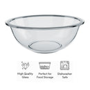 MARINEX GLASS MIXING BOWL WITH COLOURED PLASTIC LID, 1.5L