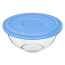 MARINEX GLASS MIXING BOWL WITH COLOURED PLASTIC LID, 1.5LT (94X210MM DIA)
