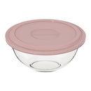 MARINEX GLASS MIXING BOWL WITH COLOURED PLASTIC LID, 1.5L