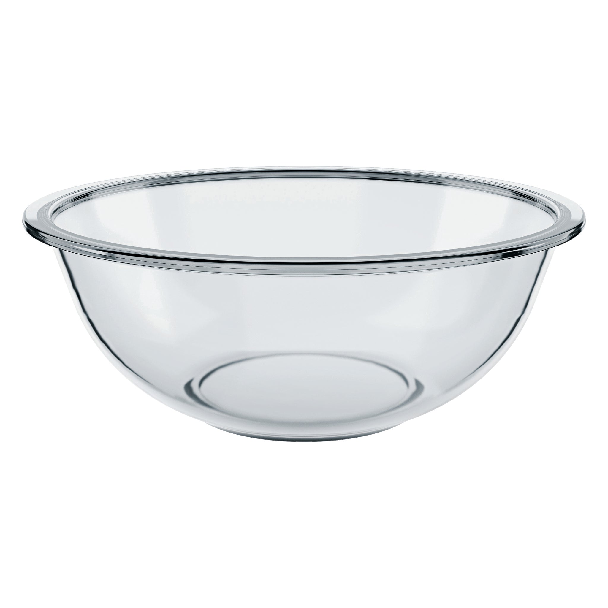 MARINEX GLASS MIXING BOWLS WITH COLOURED PLASTIC LIDS, 1.5L