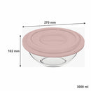 MARINEX MIXING BOWL WITH COLOURED PLASTIC LID, 3L