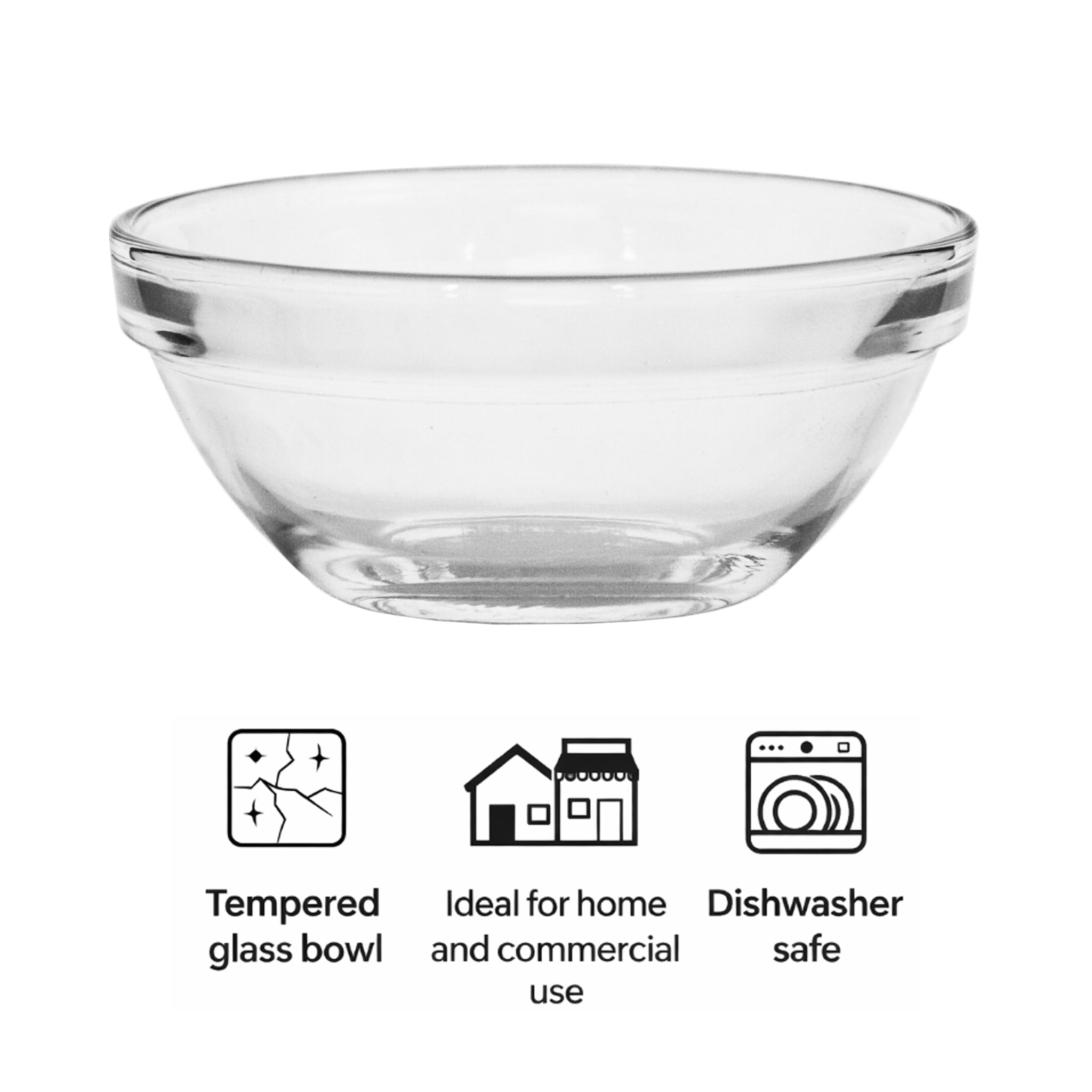 REGENT STACKABLE TEMPERED GLASS BOWL, 70ML