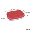 MARINEX SELETTA LARGE RECT. ROASTER WITH HANDLES & PLASTIC LID, 3.5LT (371X232X80MM)