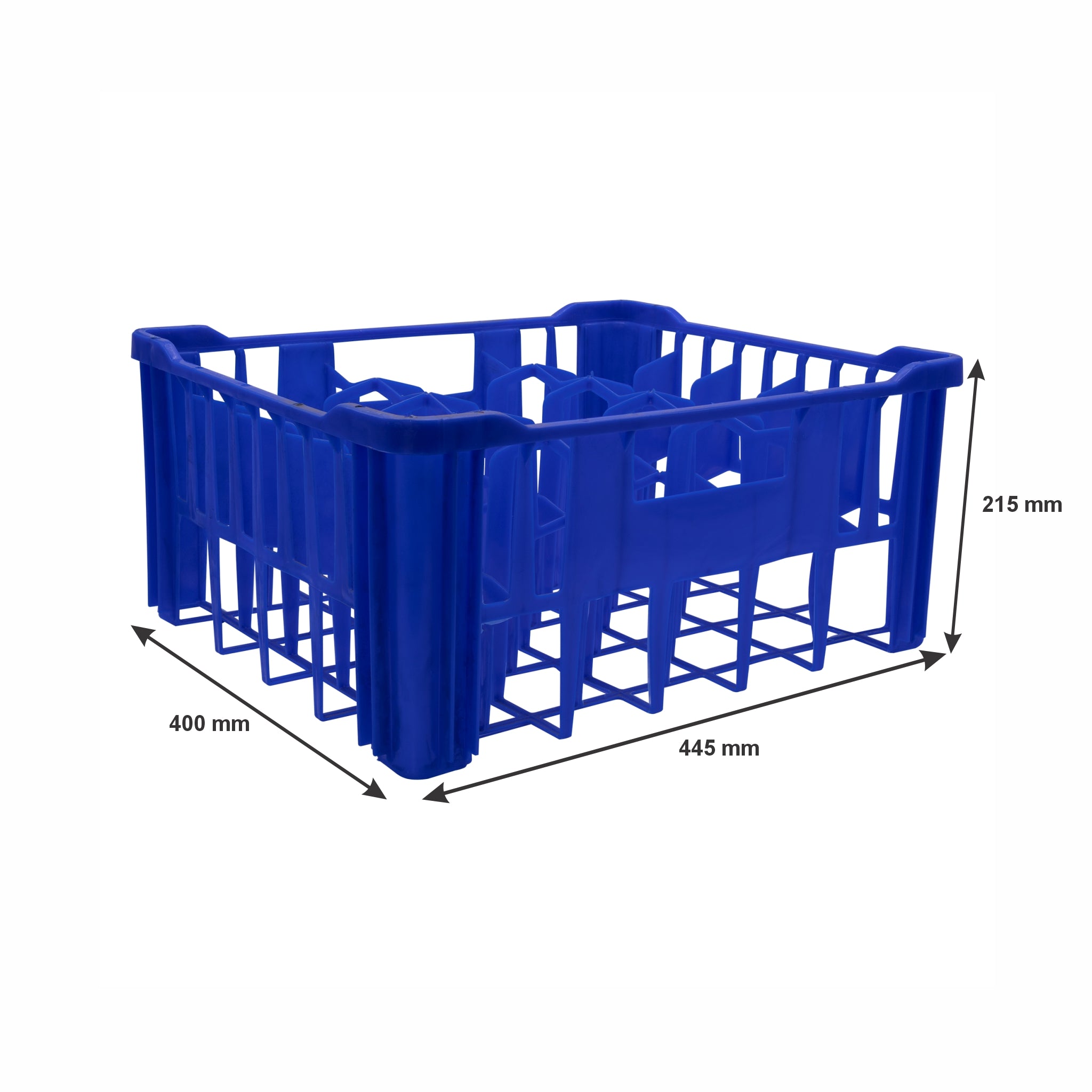 REGENT BLUE PLASTIC CRATE WITH WILLY TUMBLERS 30PK, 380ML