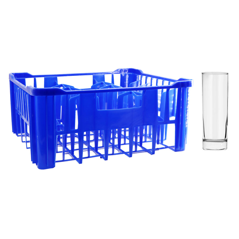 REGENT BLUE PLASTIC CRATE WITH ZOMBIE TUMBLERS, 30'S (330ML)