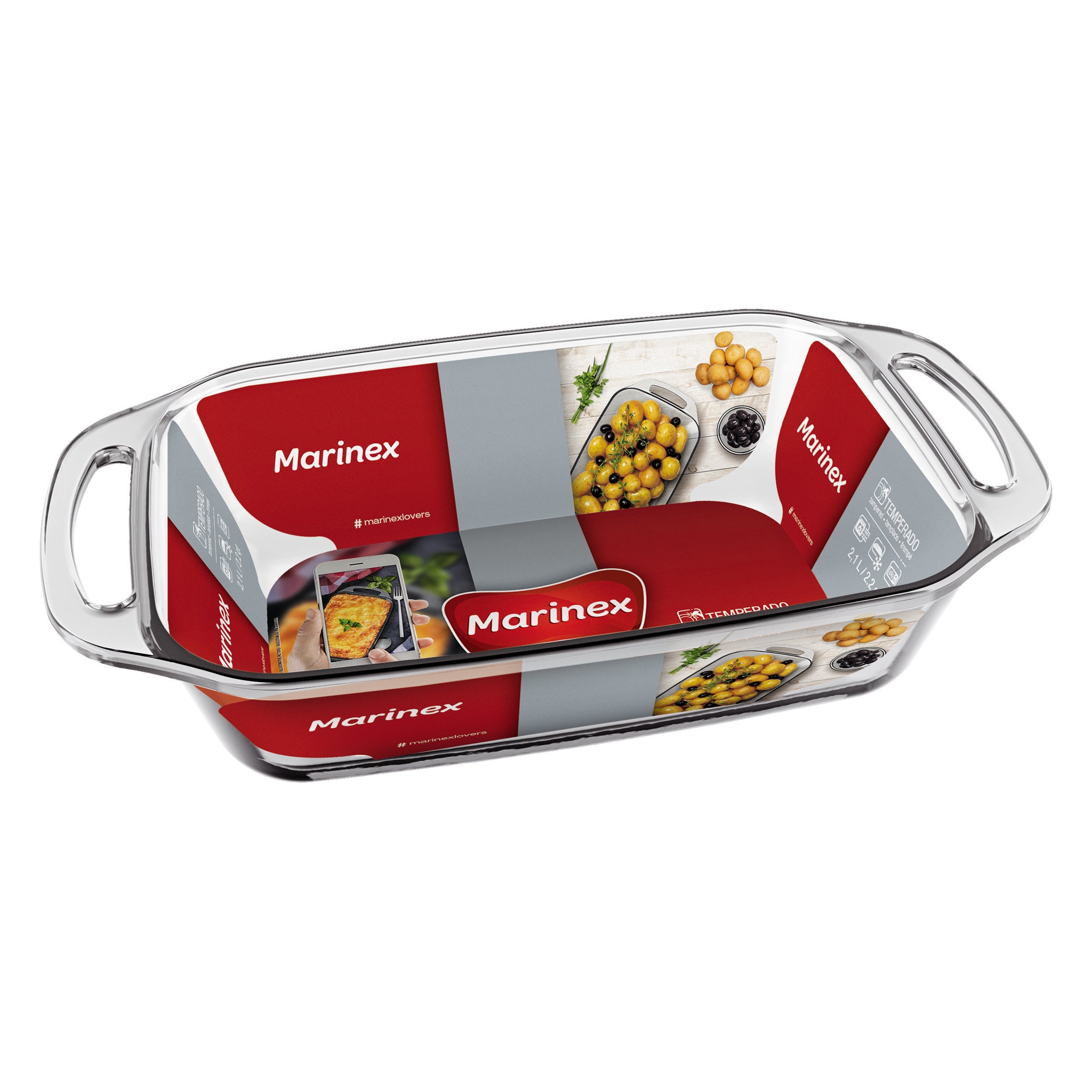 MARINEX SELETTA SMALL RECT. ROASTER WITH HANDLES, 2.1L