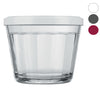 NADIR AMERICANO SMALL BOWL WITH 3 COLOURED PLASTIC LIDS, 150ML