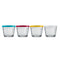 NADIR AMERICANO MEDIUM BOWL WITH 4 COLOURED PLASTIC LIDS, 350ML (103MM DIAX71MM)