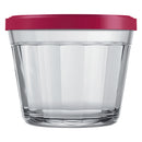 NADIR AMERICANO MEDIUM BOWL WITH 4 COLOURED PLASTIC LIDS, 350ML (103MM DIAX71MM)