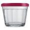NADIR AMERICANO MEDIUM BOWL WITH 4 COLOURED PLASTIC LIDS, 350ML (103MM DIAX71MM)