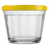 NADIR AMERICANO MEDIUM BOWL WITH 4 COLOURED PLASTIC LIDS, 350ML (103MM DIAX71MM)