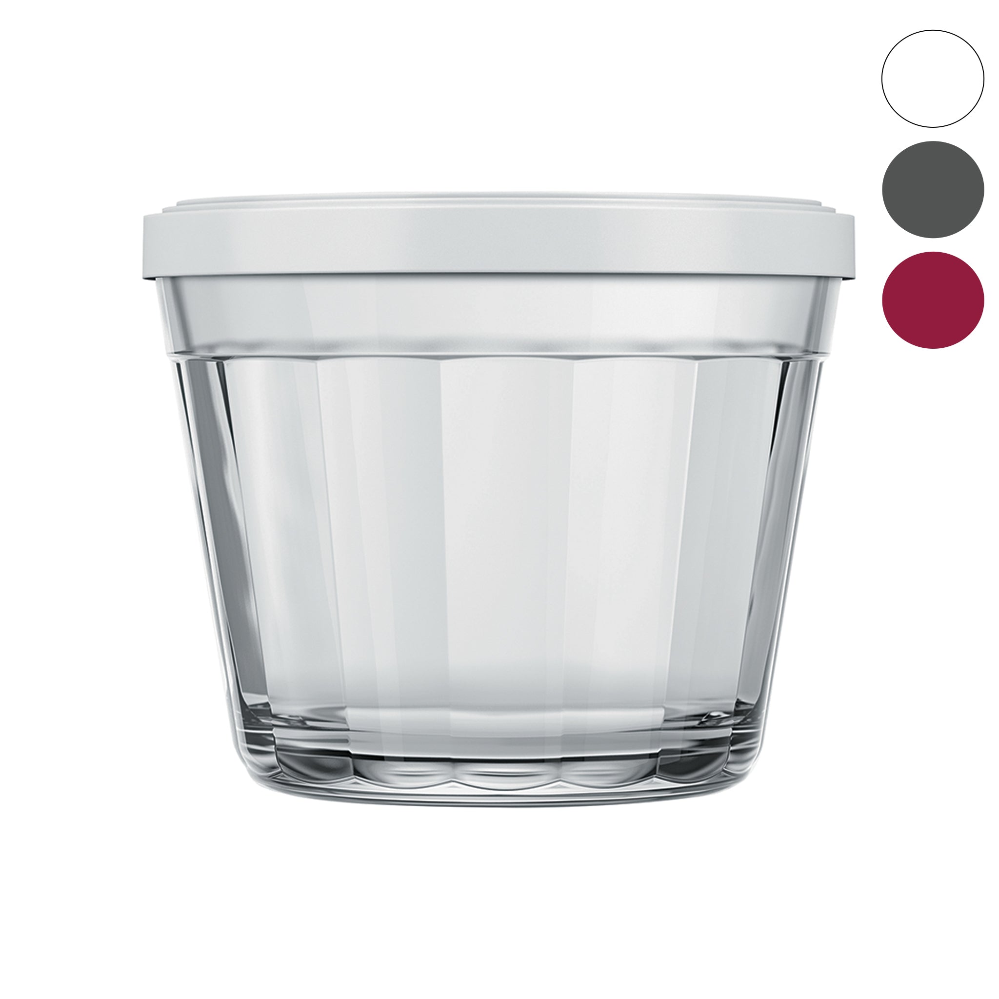 NADIR AMERICANO MEDIUM BOWL WITH 3 COLOURED PLASTIC LIDS, 350ML