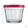 NADIR AMERICANO MEDIUM BOWL WITH 4 COLOURED PLASTIC LIDS, 350ML (103MM DIAX71MM)