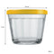 NADIR AMERICANO MEDIUM BOWL WITH 4 COLOURED PLASTIC LIDS, 350ML (103MM DIAX71MM)