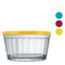 NADIR AMERICANO LARGE BOWL WITH 4 COLOURED PLASTIC LIDS, 600ML (131MM DIAX70MM)