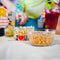NADIR AMERICANO LARGE BOWL WITH 4 COLOURED PLASTIC LIDS, 600ML (131MM DIAX70MM)
