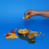 NADIR AMERICANO LARGE BOWL WITH 4 COLOURED PLASTIC LIDS, 600ML (131MM DIAX70MM)