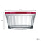 NADIR AMERICANO LARGE BOWL WITH 4 COLOURED PLASTIC LIDS, 600ML (131MM DIAX70MM)