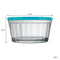 NADIR AMERICANO LARGE BOWL WITH 4 COLOURED PLASTIC LIDS, 600ML (131MM DIAX70MM)