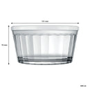 NADIR AMERICANO LARGE BOWL WITH 4 COLOURED PLASTIC LIDS, 600ML (131MM DIAX70MM)