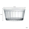 NADIR AMERICANO LARGE BOWL WITH 4 COLOURED PLASTIC LIDS, 600ML (131MM DIAX70MM)